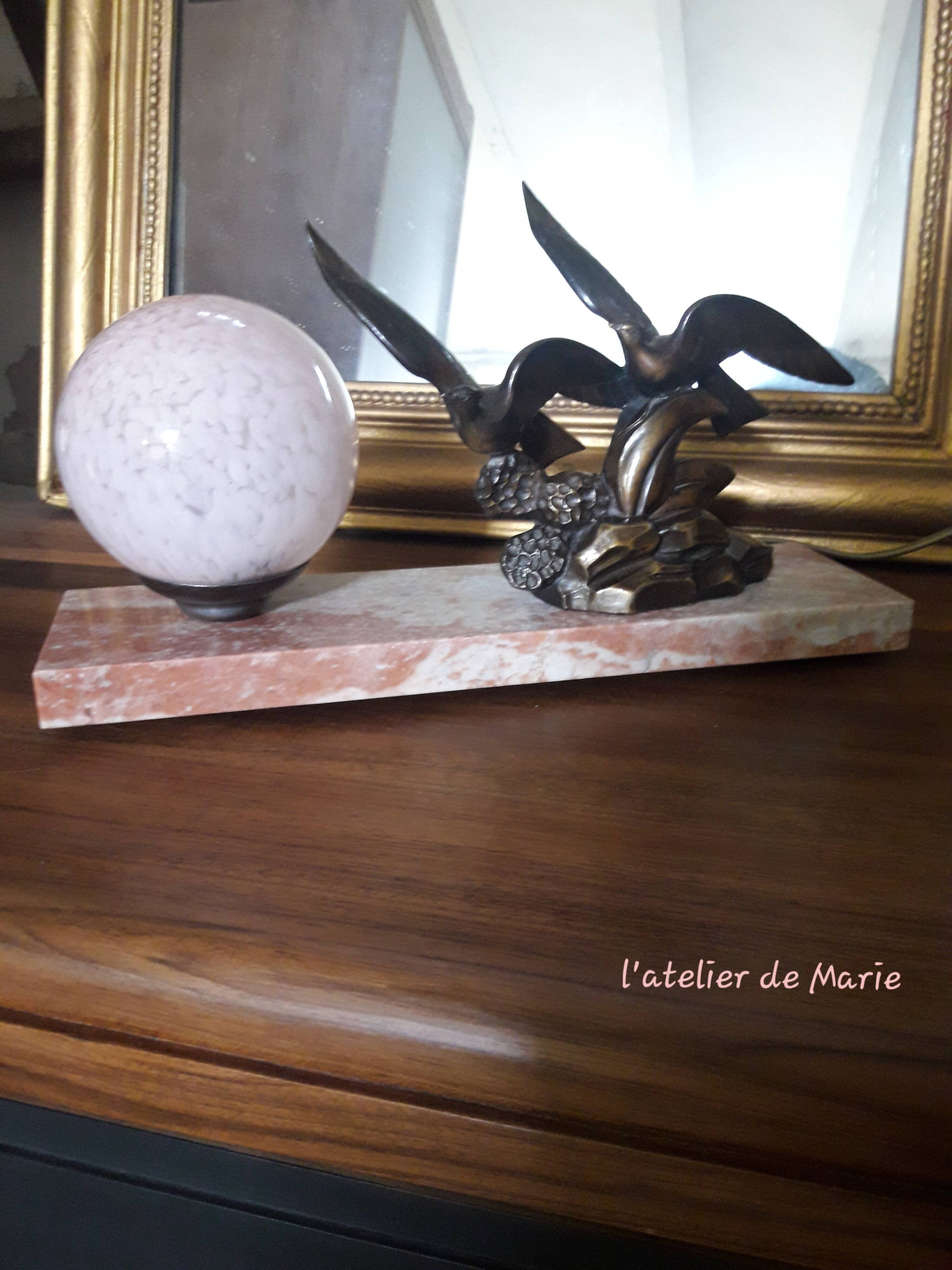 Art Deco marble lamp