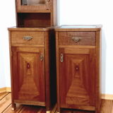 Pair of narrow cabinets with an extension, the 60s
