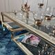 Vintage gold and silver coffee table