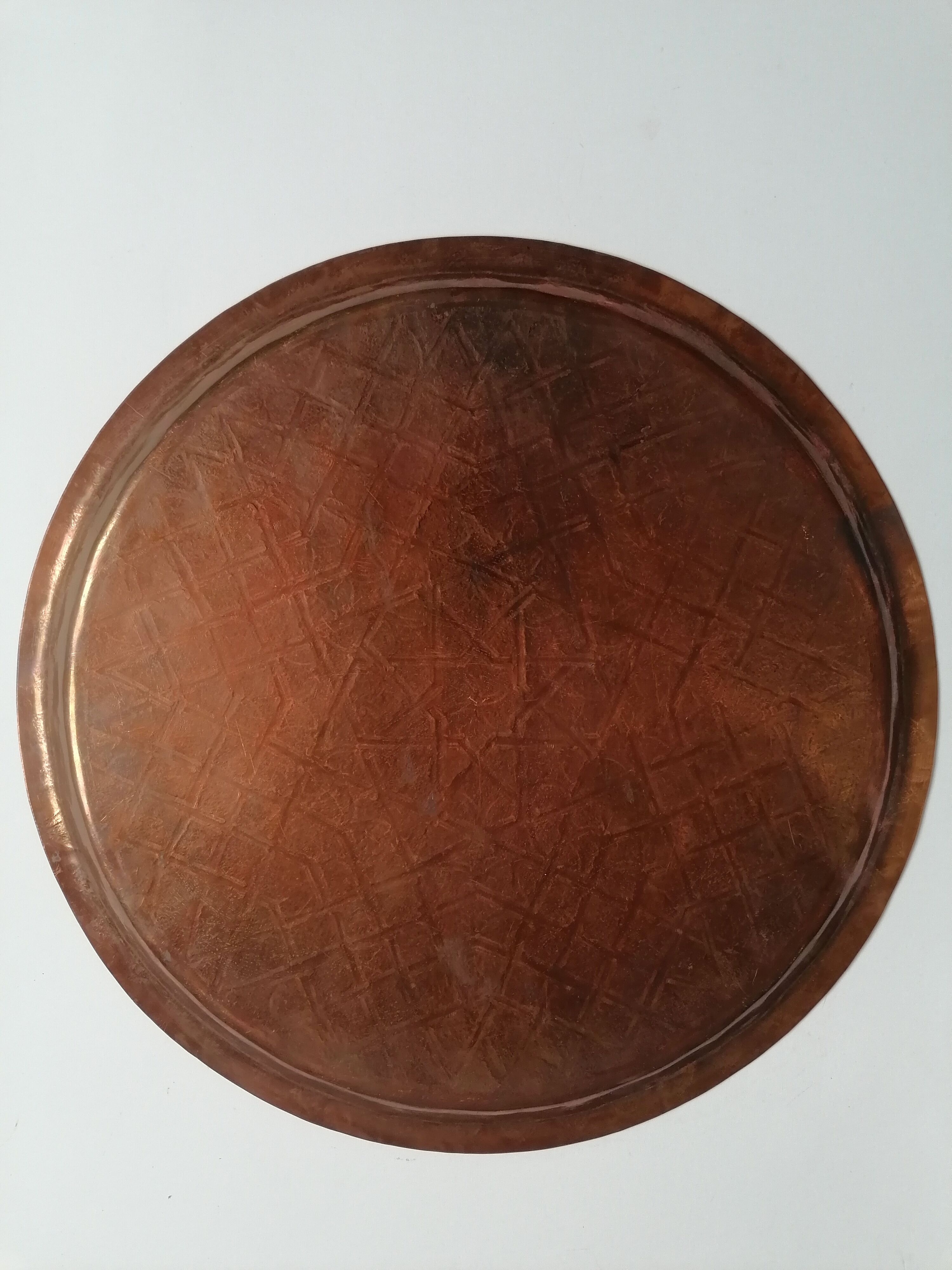Hammered copper tray
