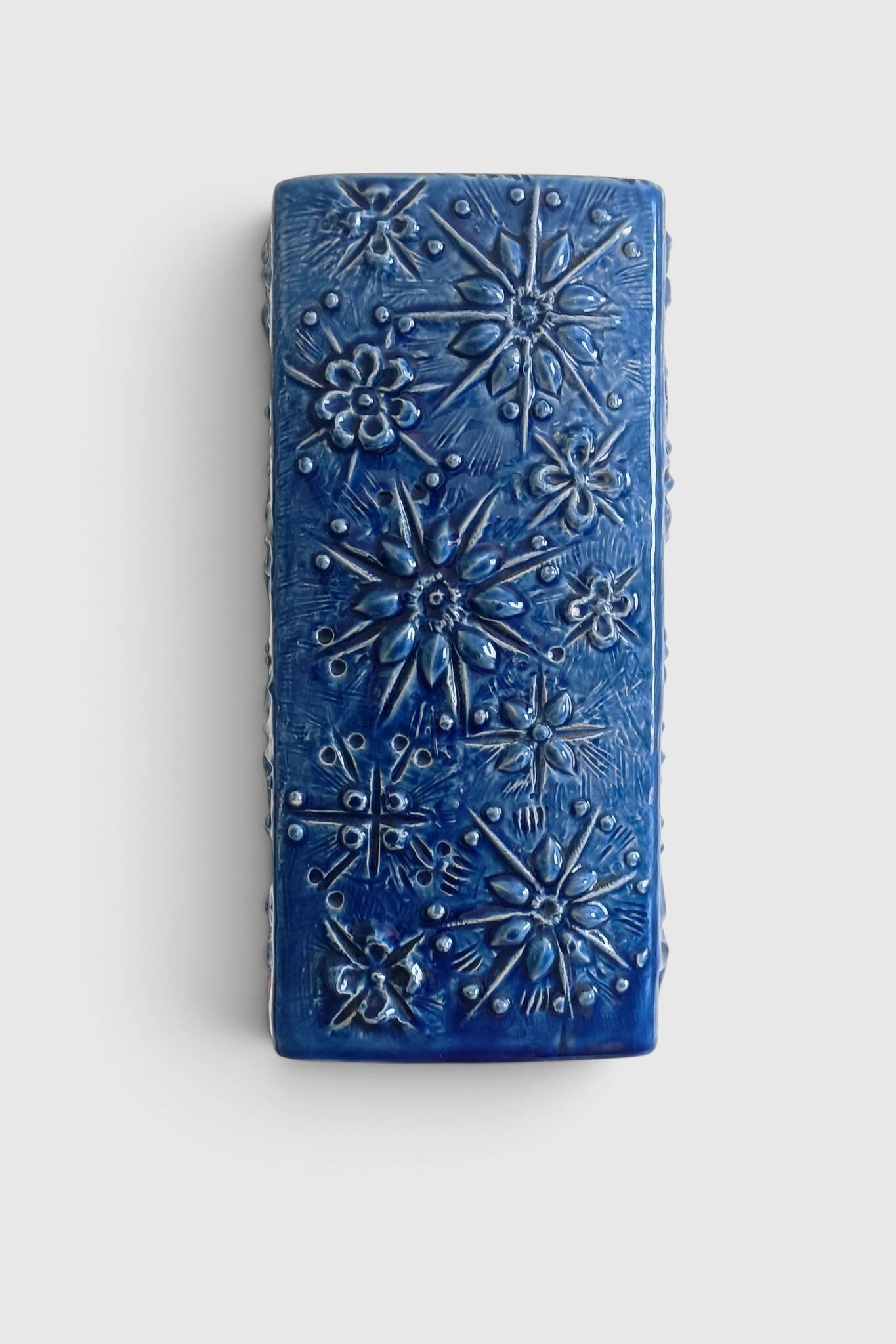1960s Scheurich Kosmos Décor Sculptural Cobalt Blue Vase, West Germany