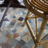 Vintage rattan stool