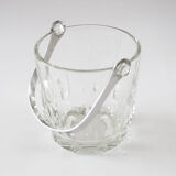 Crystal ice bucket, fluted décor