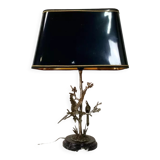 Vintage table lamp S Agudo, marble & silver metal