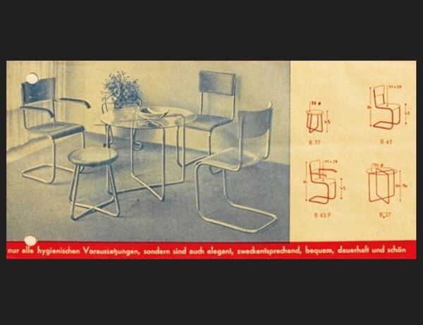 Chaise Bauhaus Mart Stam B43F des années 1930