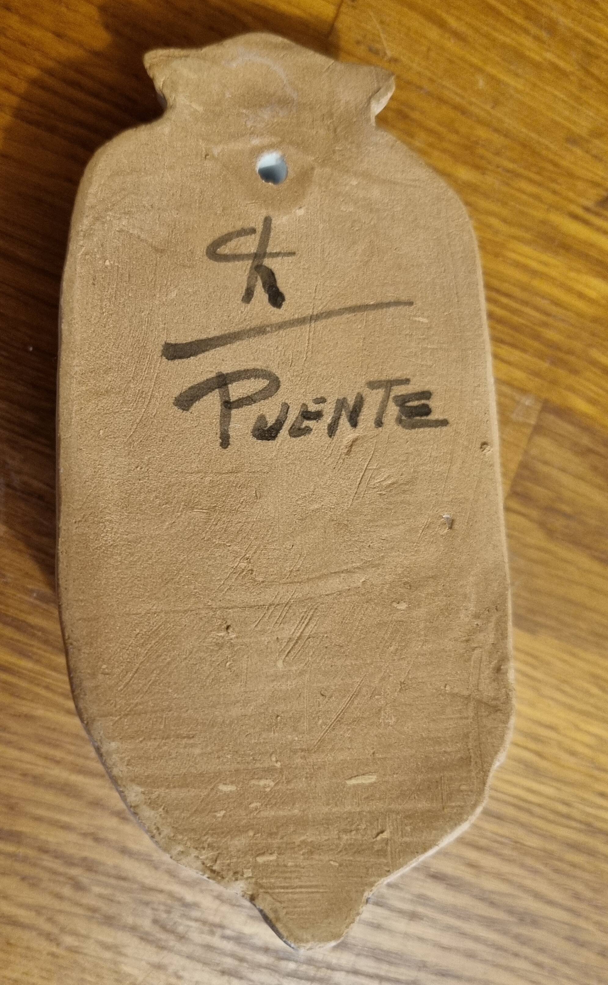 Antique earthenware holy water font from Puente del Arzobispo in Toledo, Spain