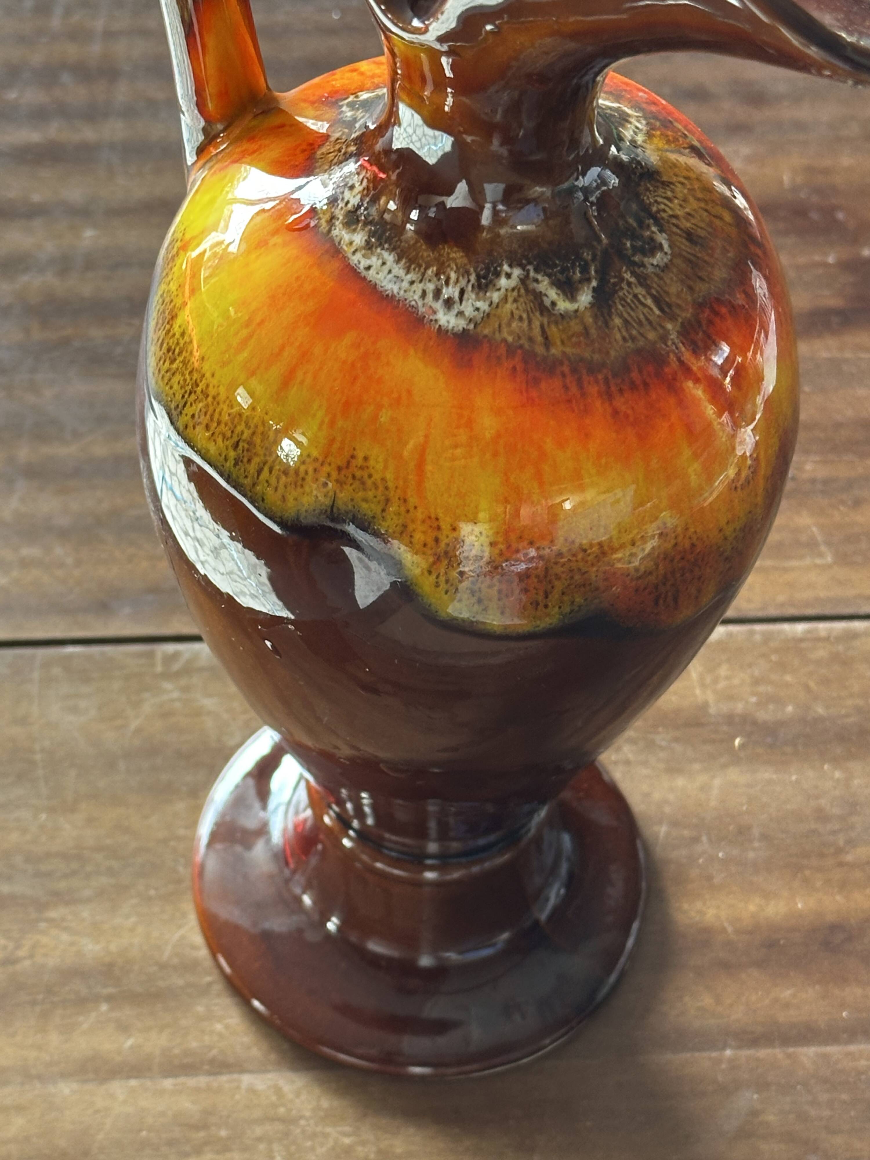 Vallauris ceramic soliflore vase H 37 cm