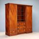 Antique mahogany and brass wardrobe, United Kingdom, 20th century