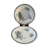 Duo of hollow plates Terre de Fer Muguet