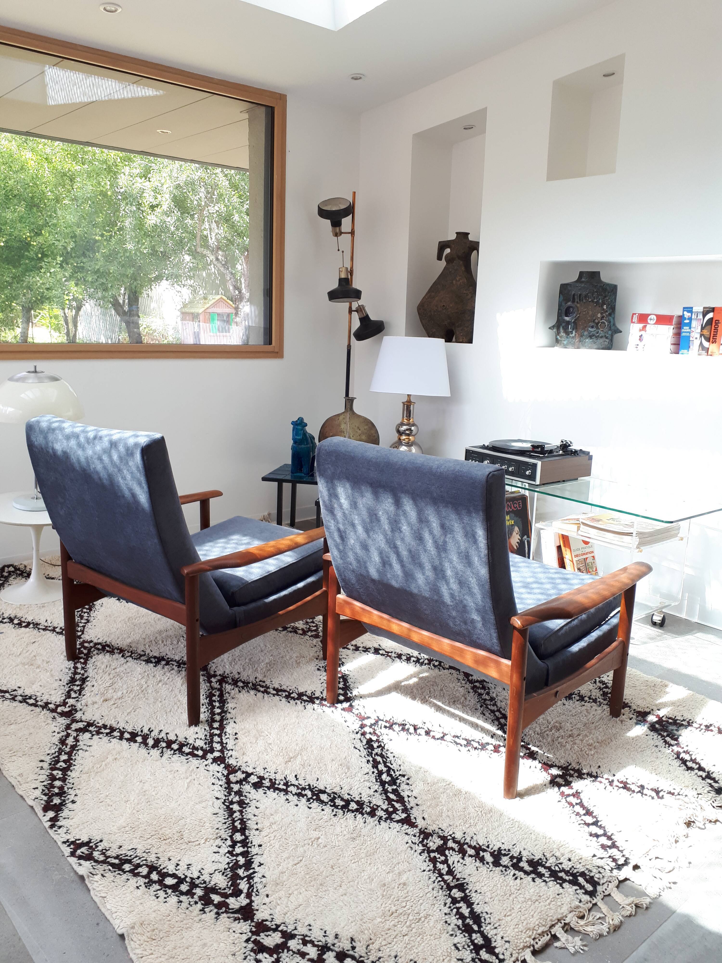 Pair of 50s steiner armchairs