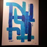 Abstract painting by decorator Erik Huet Alvarez