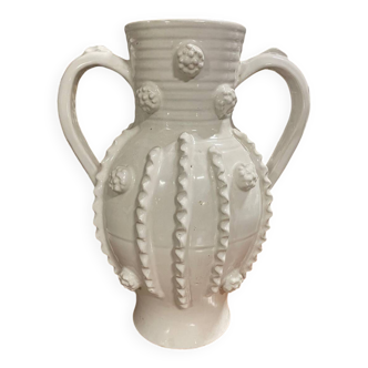 Signed earthenware vase