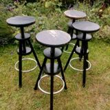 Suite of 4 industrial or architectural stools