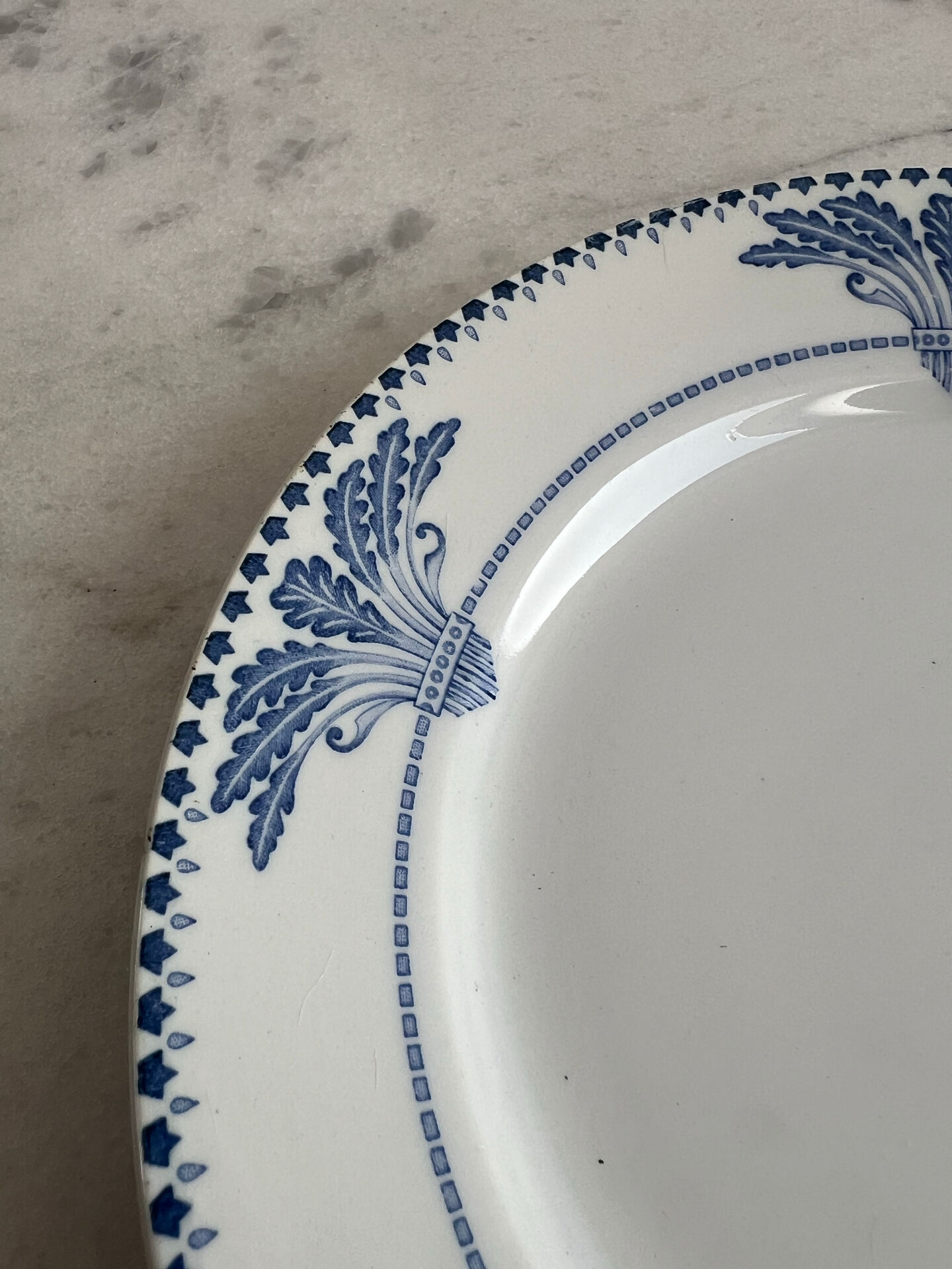 Set of 22 dessert plates Windsor Service Creil and Montereau