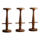 Set of 3 oak bar stools, mid-century Danish modern, Rainer Daumiller, 1960s.