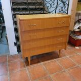 Vintage oak chest of drawers from the 60s
