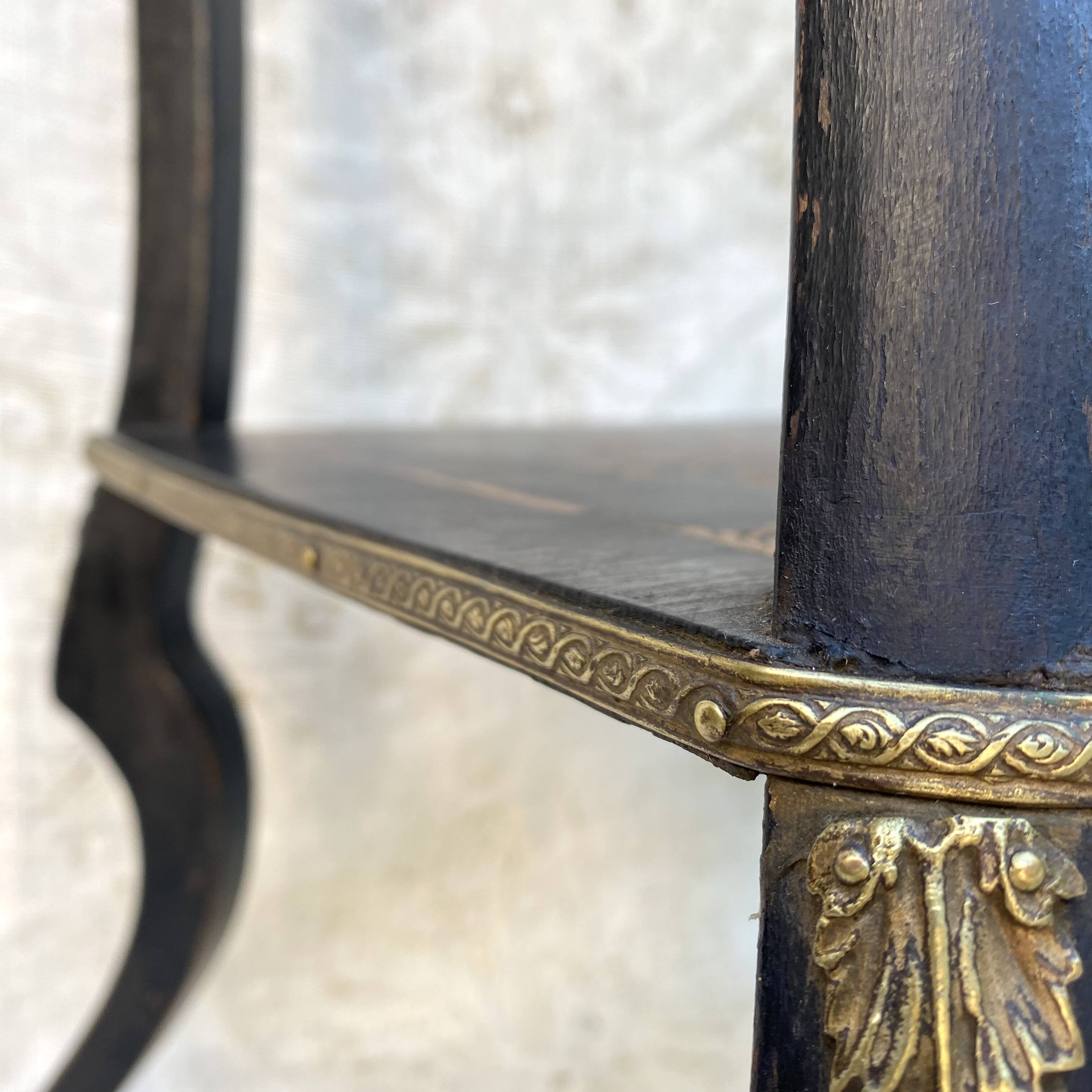 Side table, Napoleon III side table, marquetry