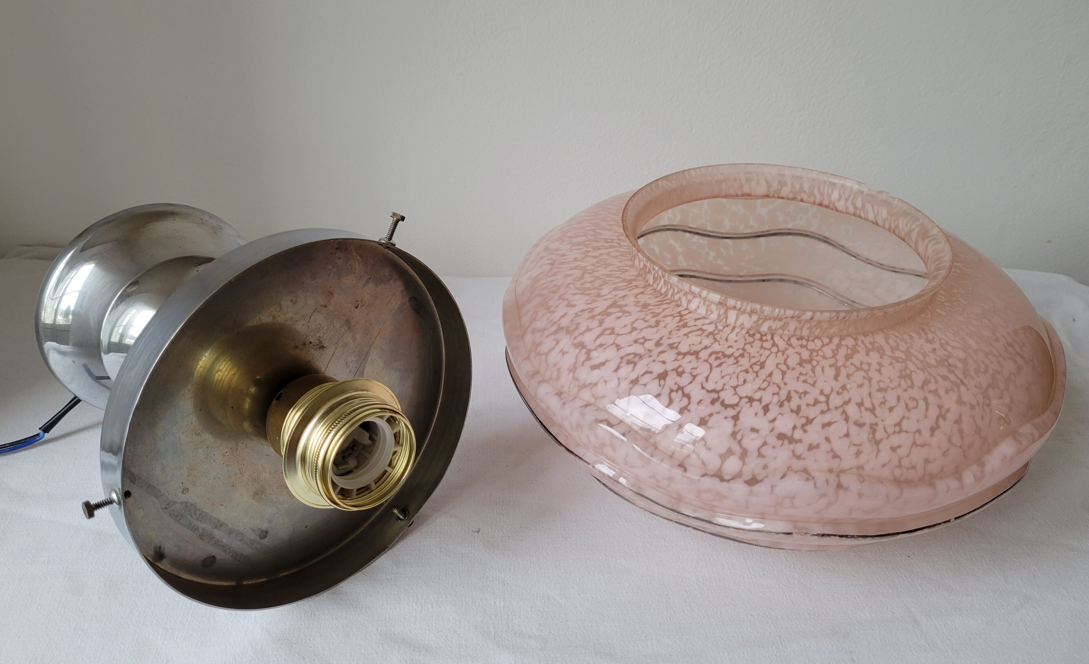 Pink Clichy glass ceiling light