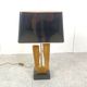 Lampe de table en laiton en forme de feuille des années 1970.