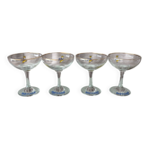 Set of 4 Vintage Babycham Champagne Coupes – Advertising Cocktail Glasses w