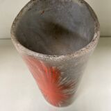 Flamed German ceramic vase