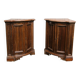 Pair of Louis XV style curved corner cabinets