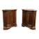 Pair of Louis XV style curved corner cabinets