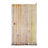 5x7 Pale Red & Yellow Striped Kilim Rug, 147x229Cm
