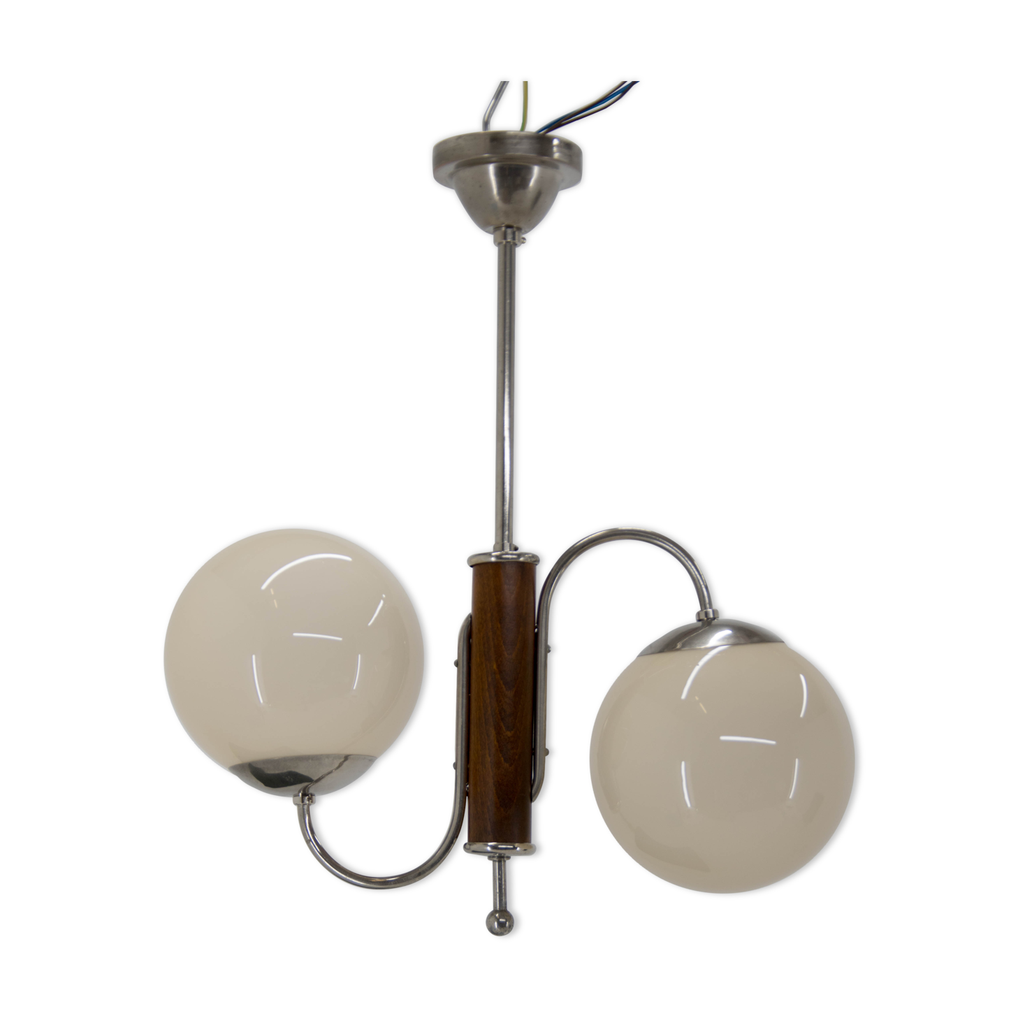 2-flamming Chandelier by Jindrich Halabala, 1930s