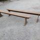 Pair of oak benches 250cm