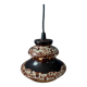 Brown and beige West Germany ceramic fat lava pendant lamp