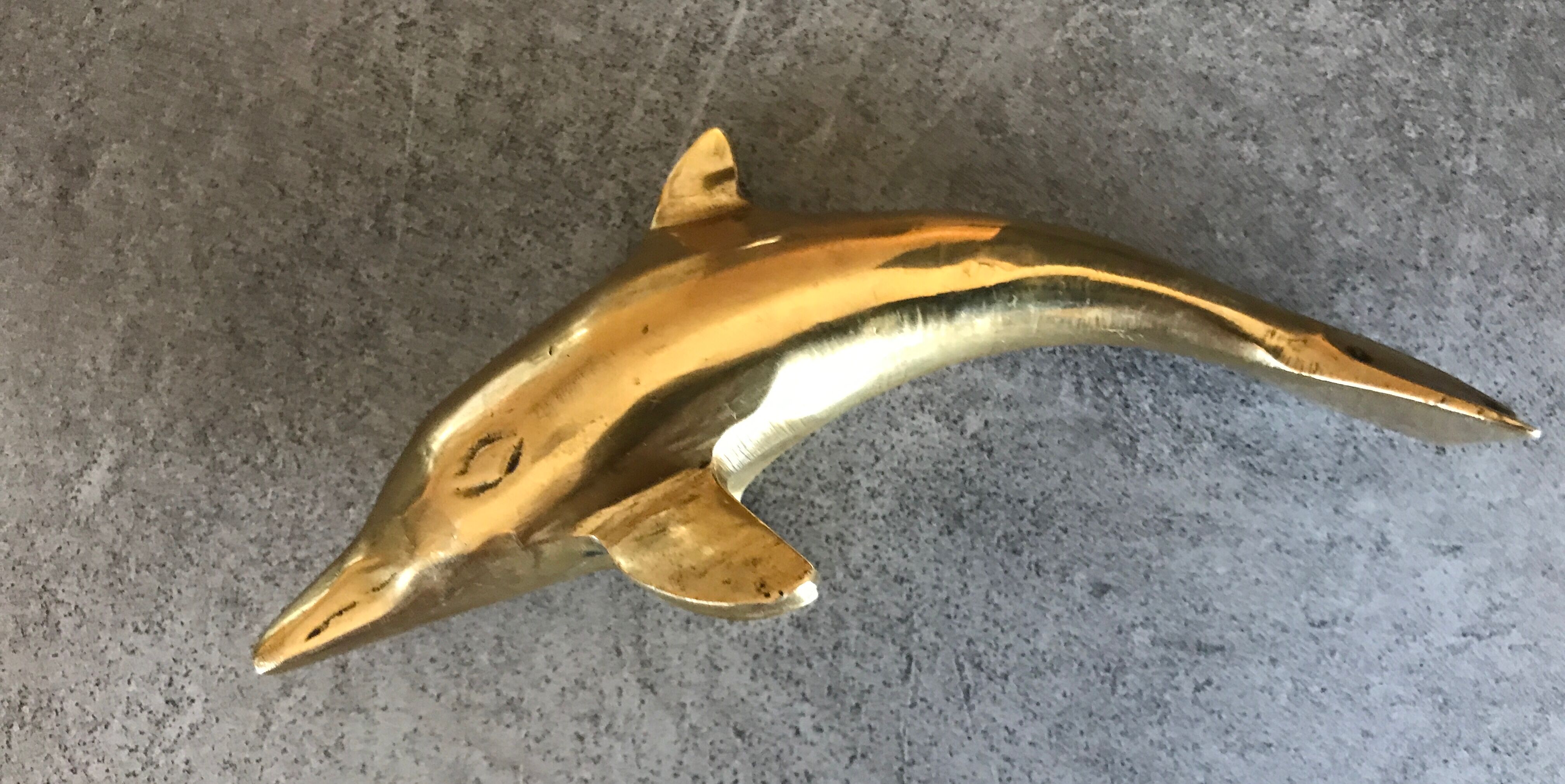 Dolphin vintage solid brass - animal collection brass 12,5 cm
