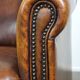 Charming, classy, and comfortable sheepskin leather club armchair
