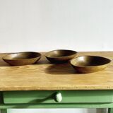 Set of 3 wooden cups