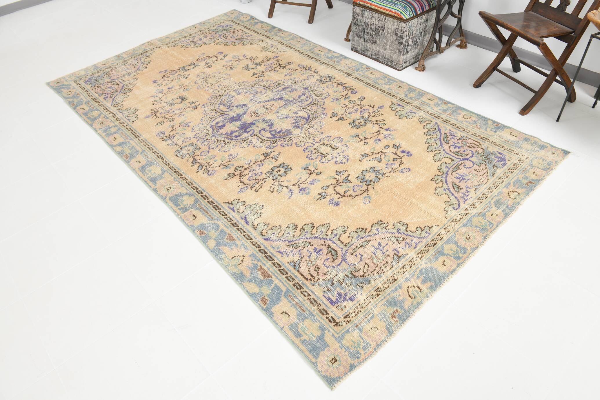 5x10 Rug For Living Room Long Wide Vintage Rug, 168x296Cm SK 3796