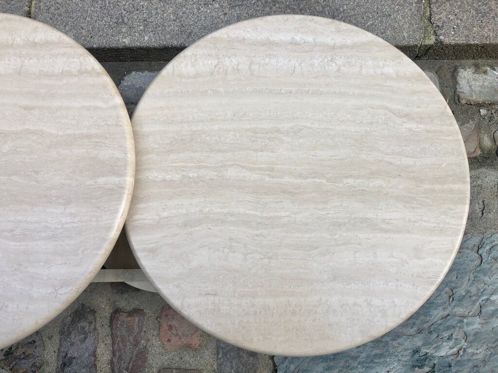 Italian travertine coffee table