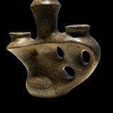 Ceramic candle holder from Quimper 1950 signed