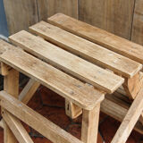 Folding wooden stepladder