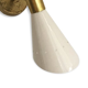 Pair of sconces wall Italian white design 50-60's