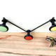 Coat rack 3 wall hooks in tricolor metal