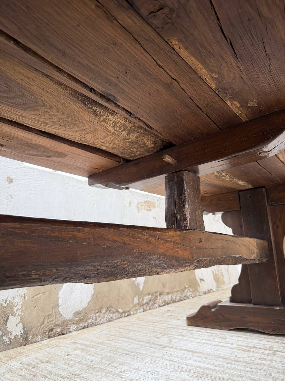 Table de monastère XXL en chêne, 19ème s.