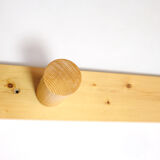 Charlotte Perriand, solid pine coat rack, 104 cm.