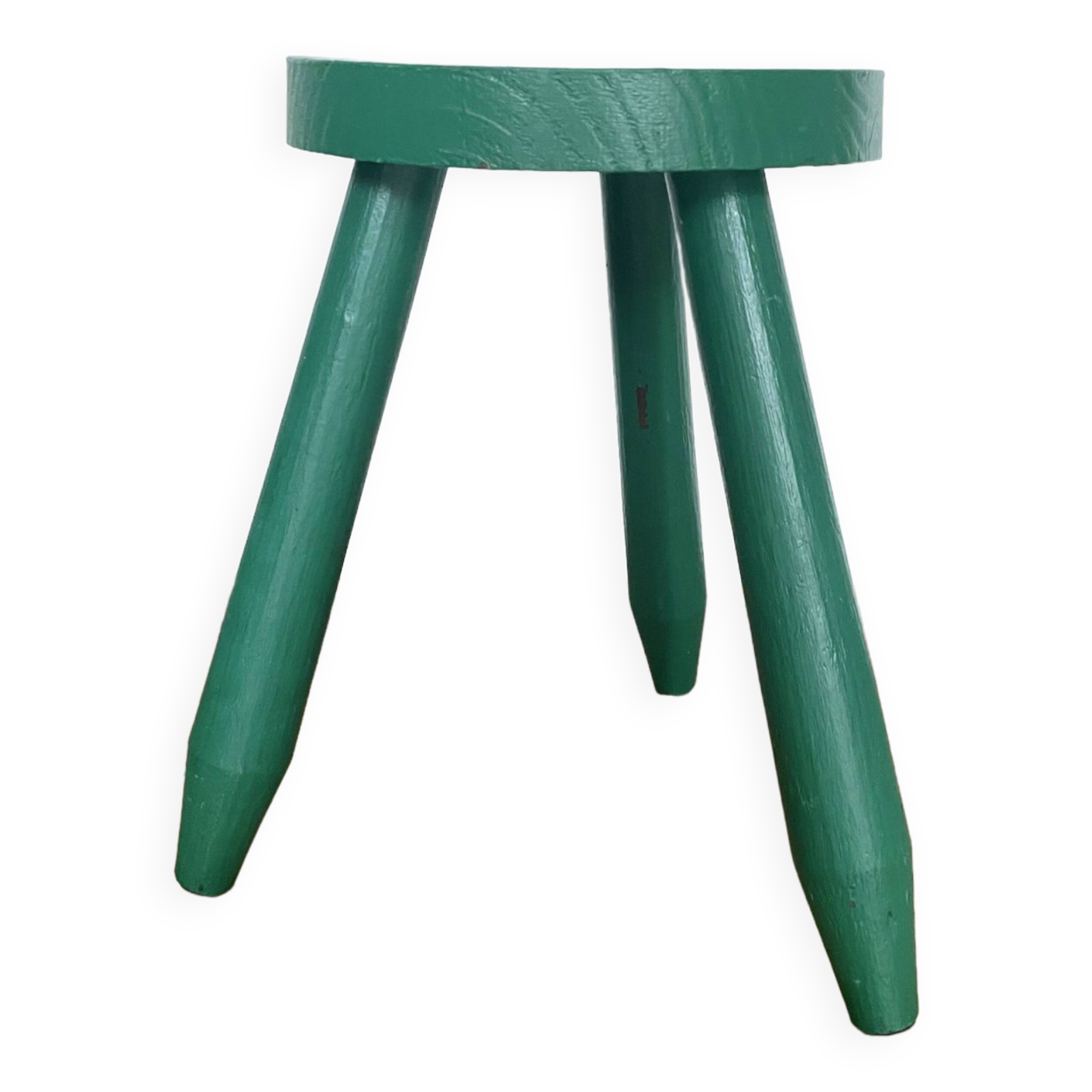 Tabouret trépied peint