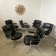 6 fauteuils en cuir Lobby Chair design Ray et Charles Eames, Hermann Miller