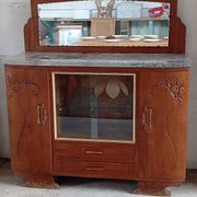 Art Deco Buffet with Marble and Mirror