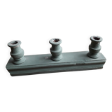 Vintage carved solid wood candlestick