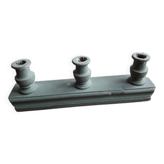 Vintage carved solid wood candlestick