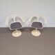 2 x chaise Tulip Lusch, rare, 1972, design blanc, design vintage Colani