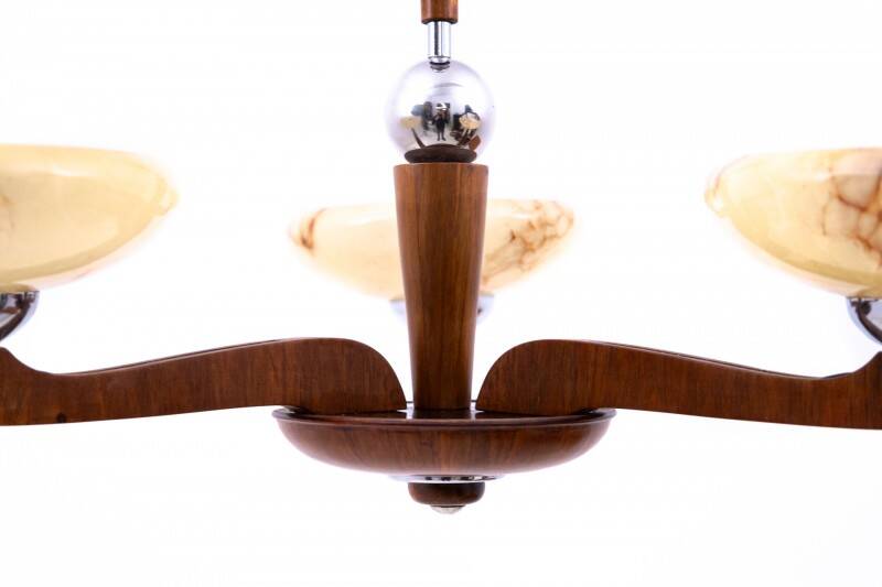 Art Deco chandelier, Poland, 1950s.