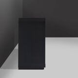 Brutalist Mid-century Belgian Black Oak Sideboard, Belgium 1970s